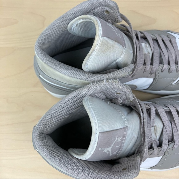 Nike Air Jordan Retro 1 Mid Men’s Size 8.0 College Gray Basketball Shoes Beaters - Picture 12 of 15